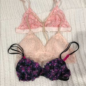 3 Bras ‼️🌸Victoria secret, Aerie, Cotton On